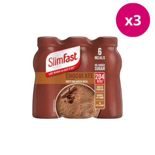 SlimFast Milkshake Multipack Bottle Choc x3
