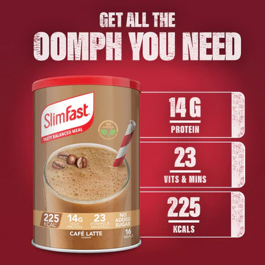 SlimFast Powder Cafe Latte 584g - Image 2