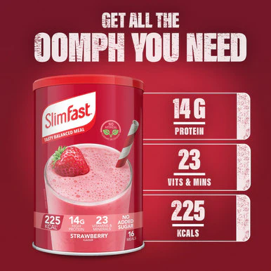 SlimFast Powder Strawberry 584g - Image 2