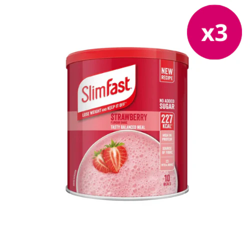 SlimFast Powder Tin Strawberry 365g x3