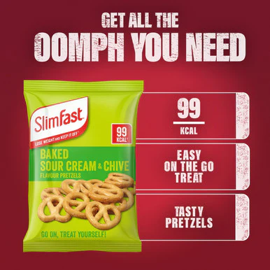 SlimFast Snack Bag Sour Cream Pretzel 23g - Image 2