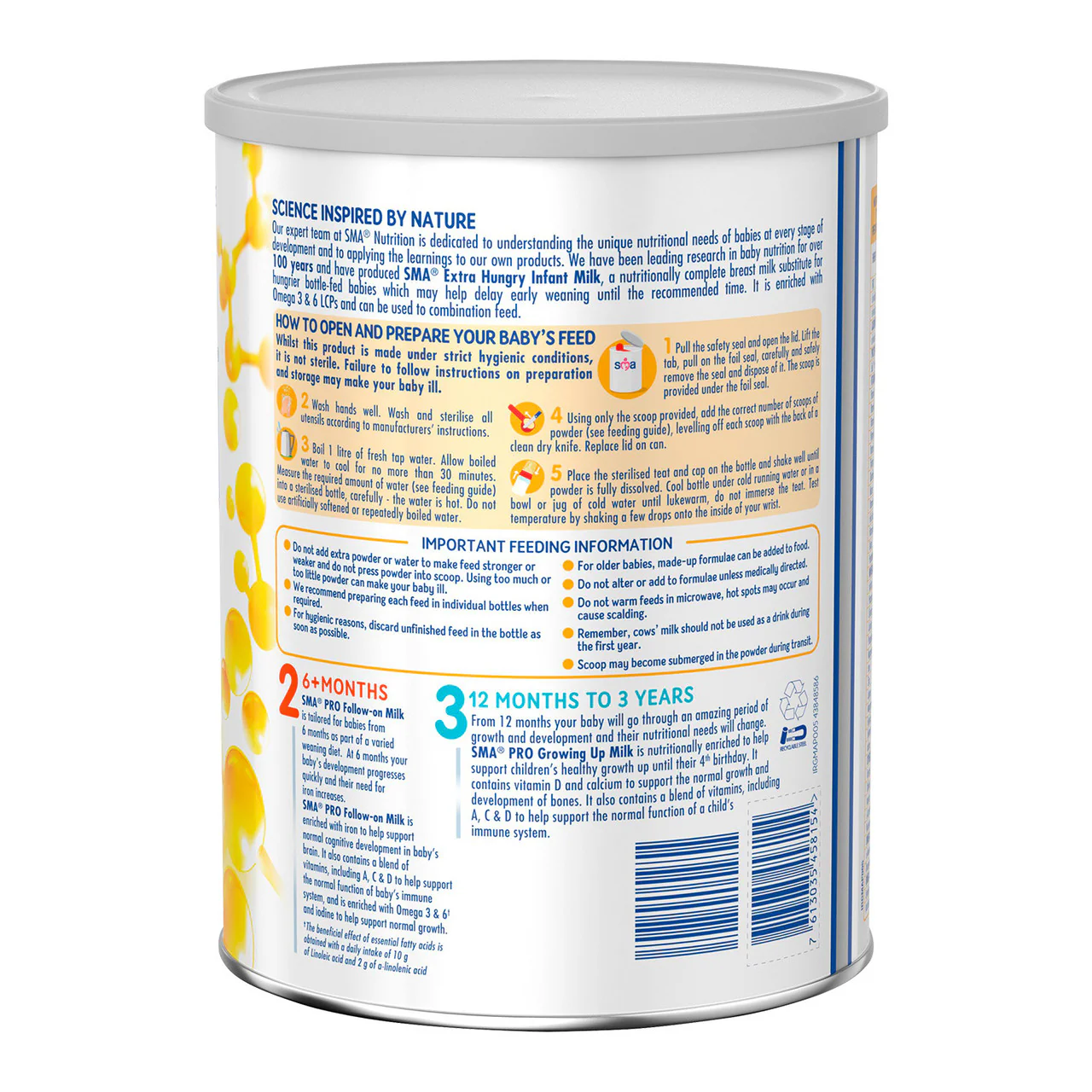 SMA Extra Hungry Infant Milk From Birth 800g - Image 3