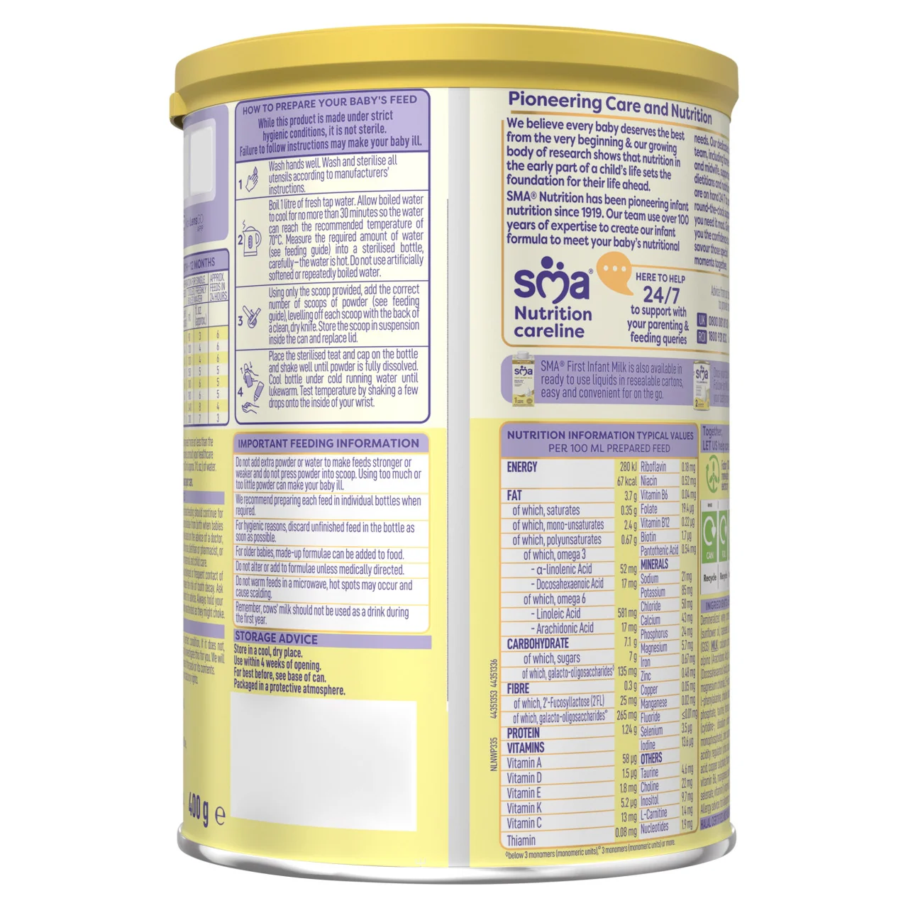 SMA PRO First Infant Milk From Birth 400g - Image 4
