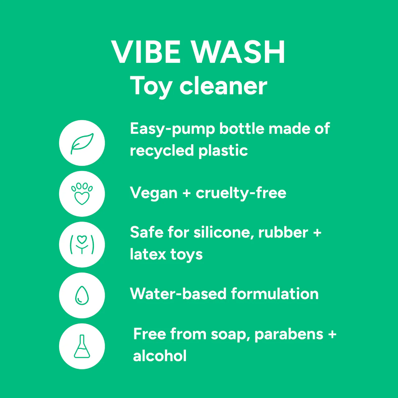 Smile Makers Vibe Wash Foaming Antibacterial Sex Toy Cleaner 100ml - Image 3