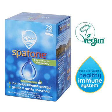 Spatone Natural Liquid Iron Supplement Apple with Vitamin C 28 Sachets - Image 2