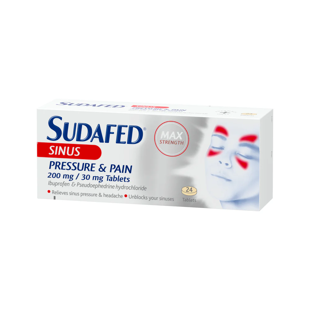 Sudafed Sinus Pressure & Pain Tablets 12s