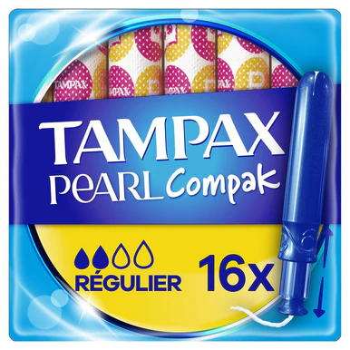 Tampax Pearl Compak Regular Tampons 16 Tampons