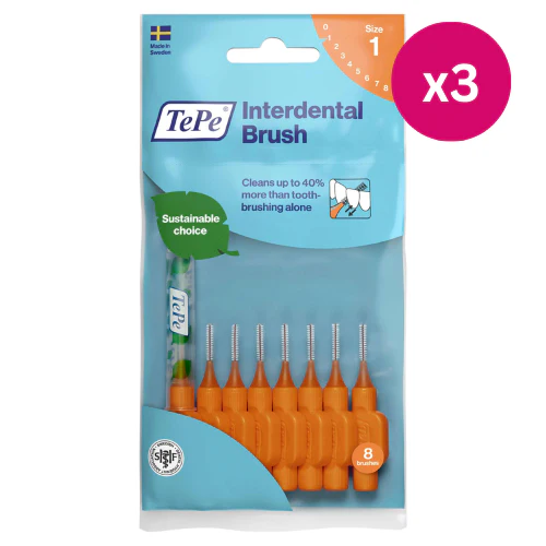 TePe Interdental Brushes Original Orange 8s x3