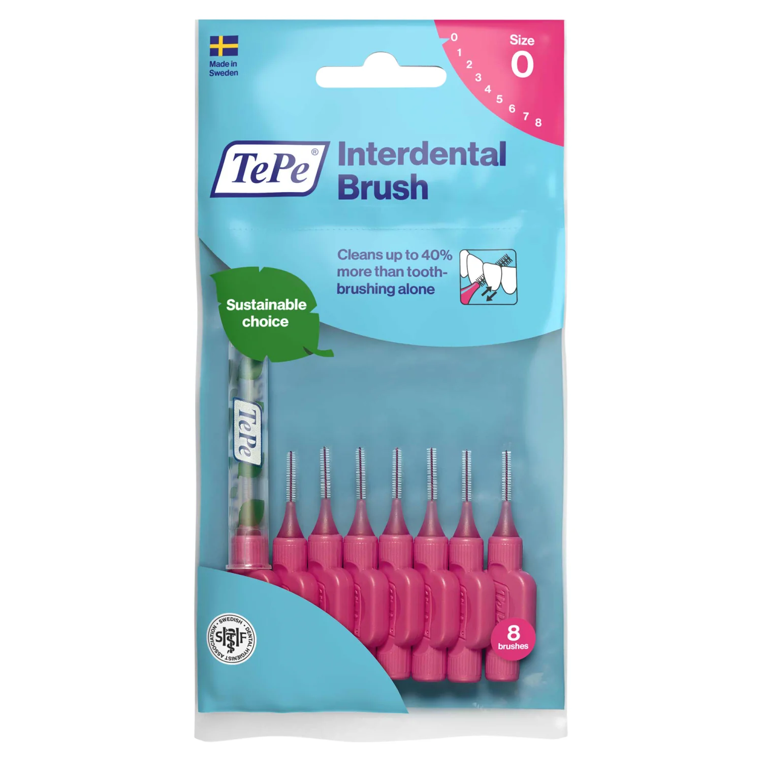 TePe Interdental Brushes Original Pink 8 x 0.4mm Brushes