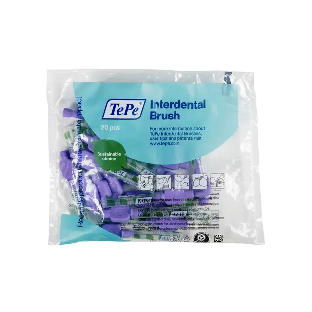 TePe Interdental Brushes Original Purple 8 x 1.1mm Brushes x3