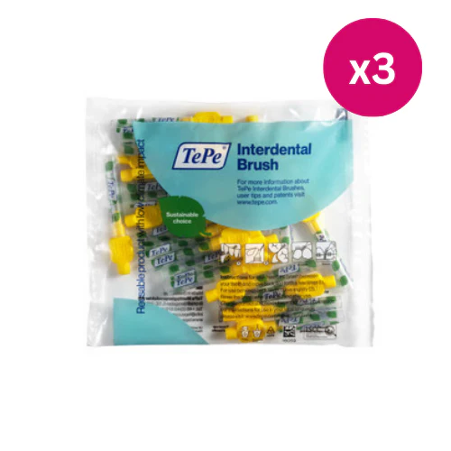 TePe Interdental Brushes Original Yellow x3