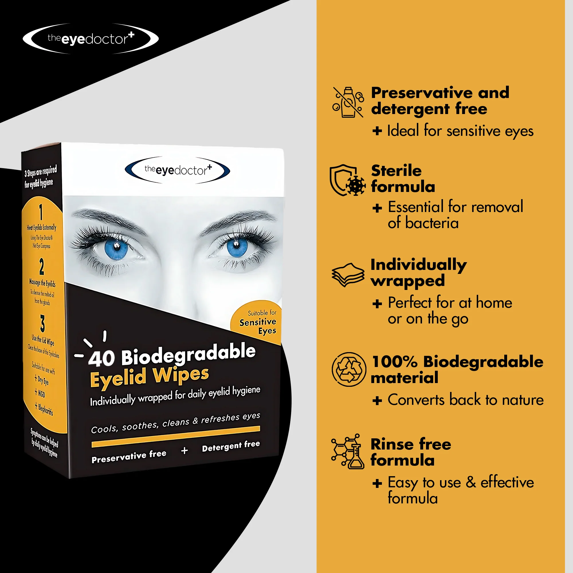 The Eye Doctor Eye Lid Wipes 40 Pack - Image 7