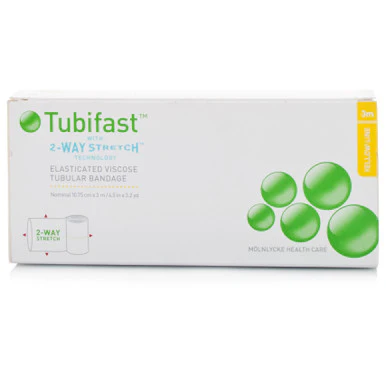 Tubifast 2-Way Stretch Yellow Line Bandage 3m