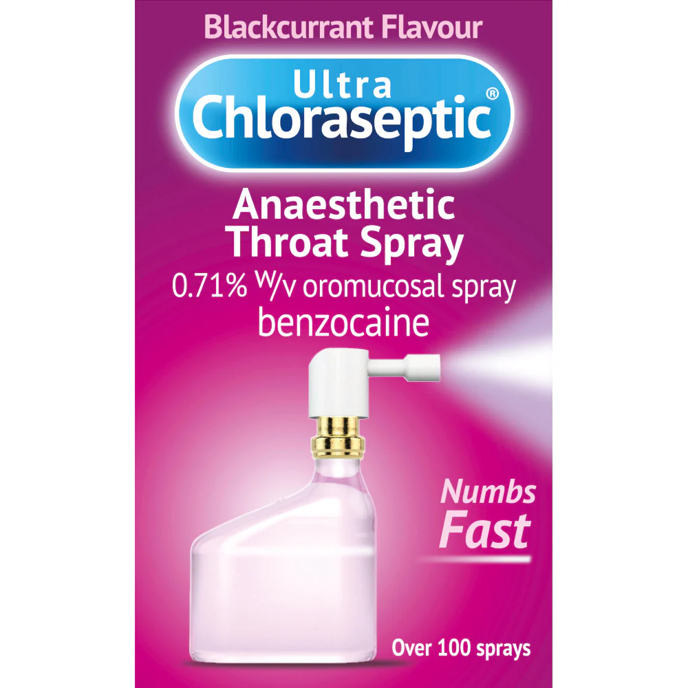 Ultra Chloraseptic Anaesthetic Throat Spray Blackcurrant