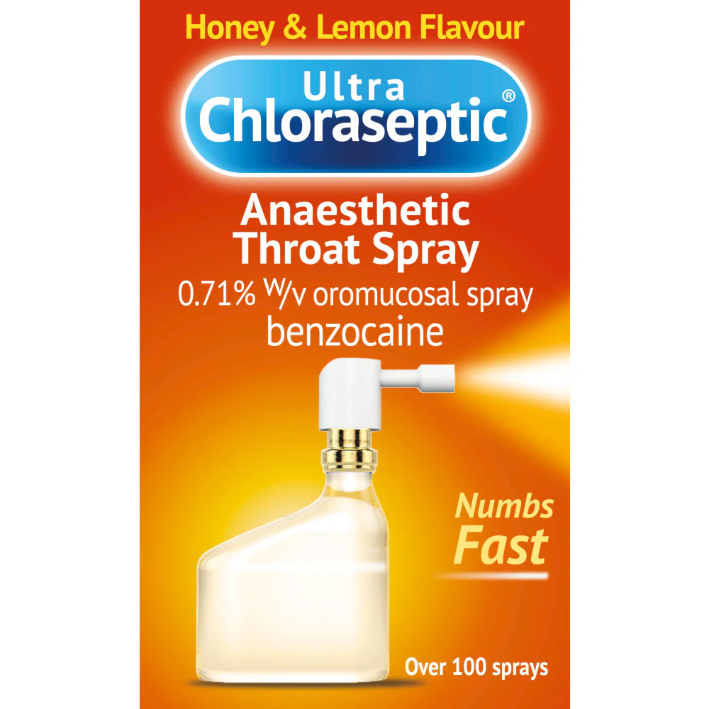 Ultra Chloraseptic Anaesthetic Throat Spray Honey And Lemon