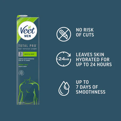 Veet Men Chest & Body Hair Removal Cream for Normal Skin 200ml - Image 4
