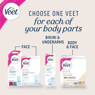 Veet Pure Inspirations Legs & Body Hair Removal Cream for Sensitive Skin 200ml - Image 9