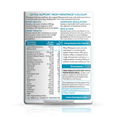 Vitabiotics Menopace Calcium Tablets 60 Tablets - Image 3