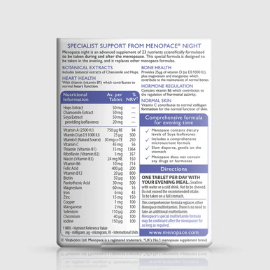 Vitabiotics Menopace Night 30 Tablets - Image 4