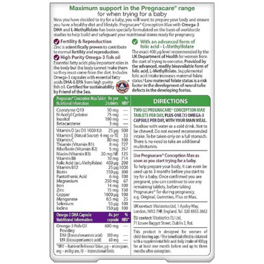 Vitabiotics Pregnacare Conception Max 84 Tablets - Image 3