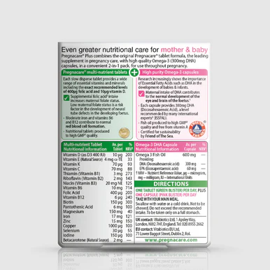 Vitabiotics Pregnacare Plus Omega 3 28 Tablets + 28 Capsules - Image 4