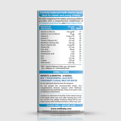 Vitabiotics Wellbaby Multi-Vitamin Liquid 150ml - Image 4