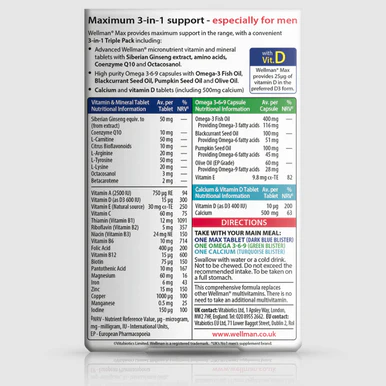 Vitabiotics Wellman Max 28 Capsules + 56 Tablets - Image 2