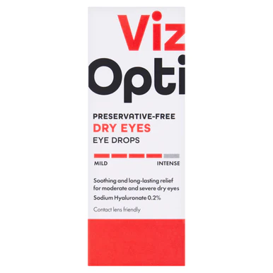 VizOpti Preservative Free Dry Eyes Eye Drops 10ml