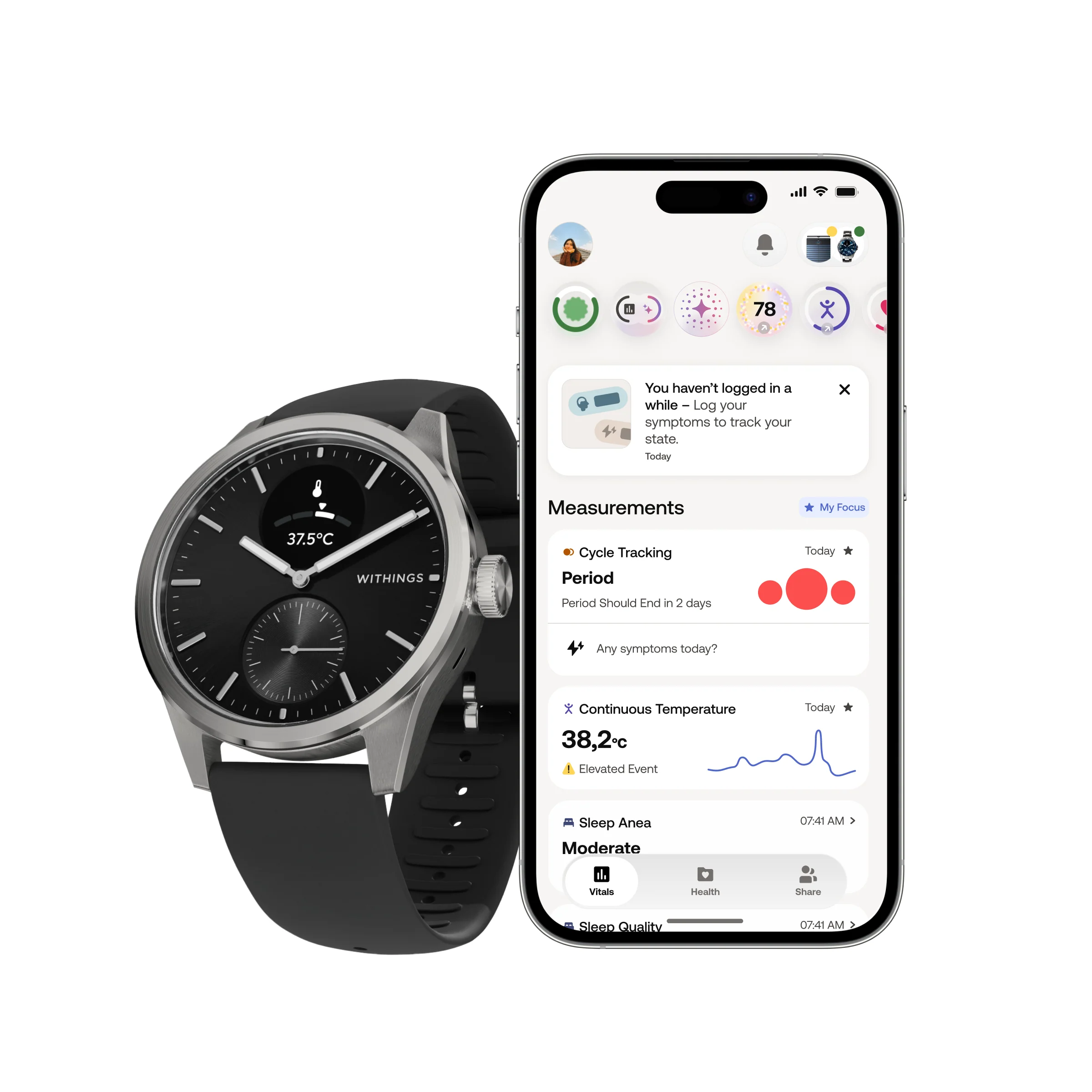 Withings ScanWatch 2 42mm Black - Image 2
