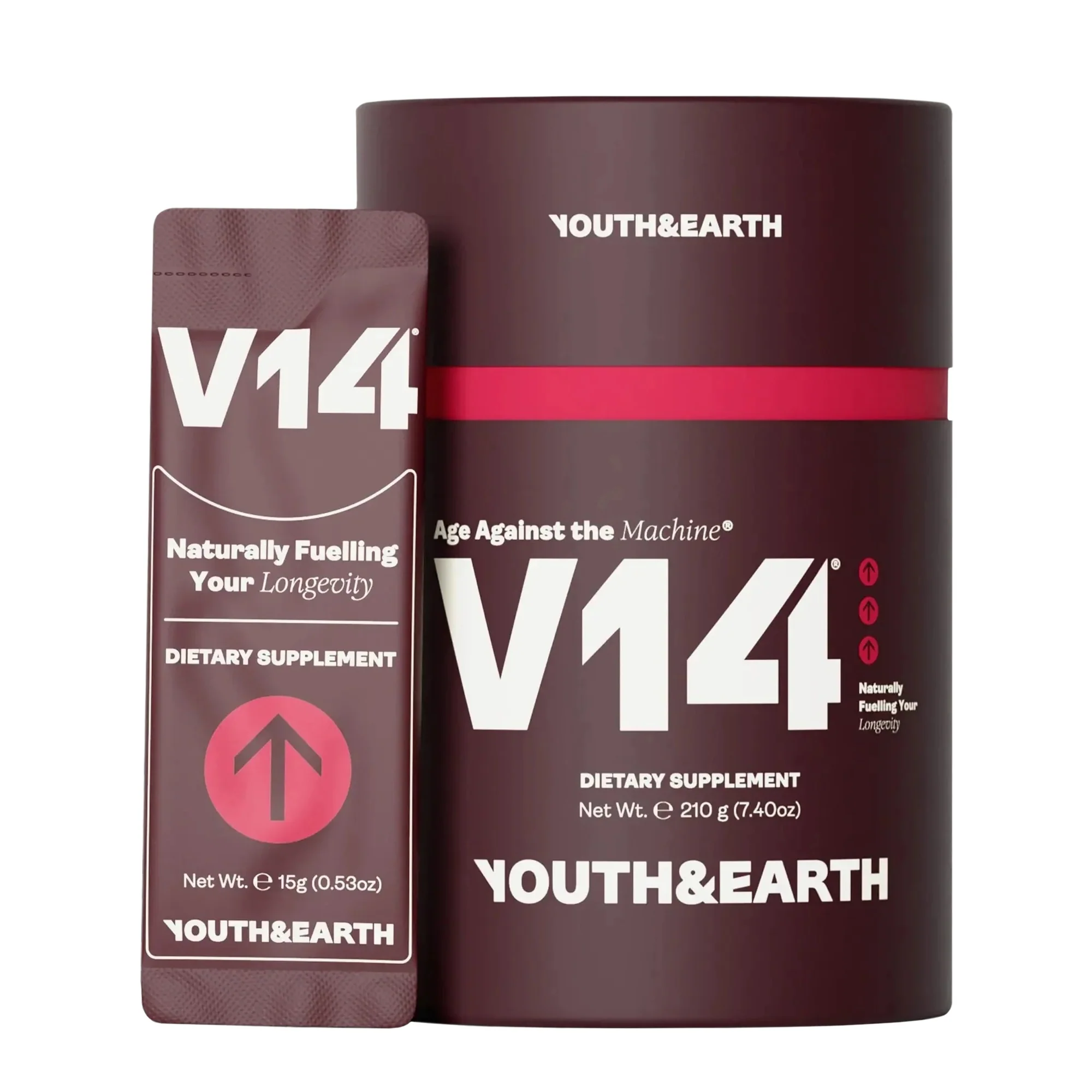 Youth & Earth V14 Superfood Reds Powder 27 Antioxidant Rich Superfruit Travel Pack 14 Sachets
