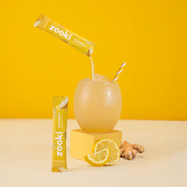 Zooki Hydration+ Liver Health Lemon Ginger Flavour 5.9g 30 Sachets - Image 4