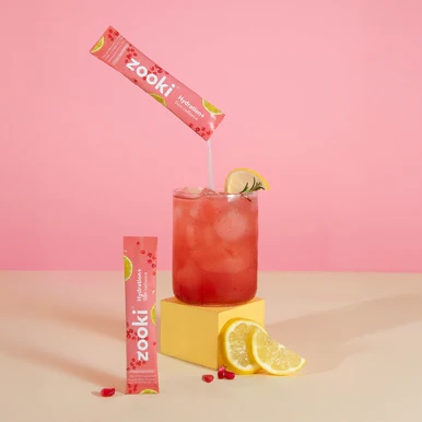 Zooki Hydration+ Skin Radiance Pomegranate Flavour 5.1g 30 Sachets - Image 4