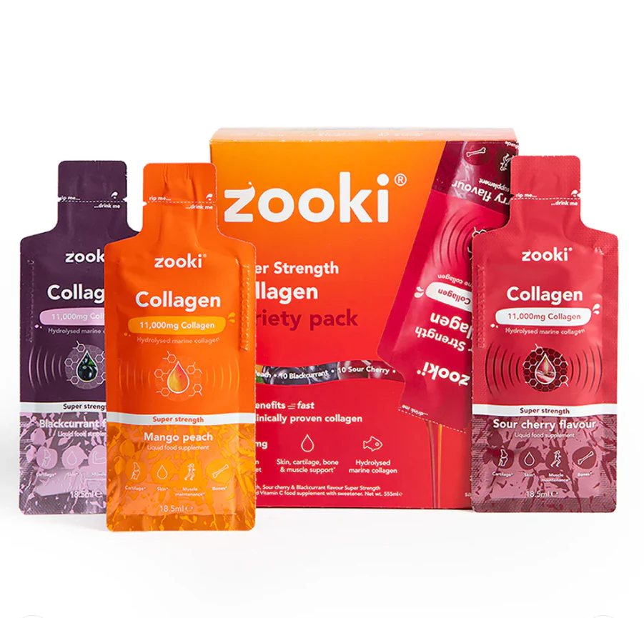 Zooki Super Strength Marine Collagen 11,000mg Variety Pack 15ml 30 Sachets